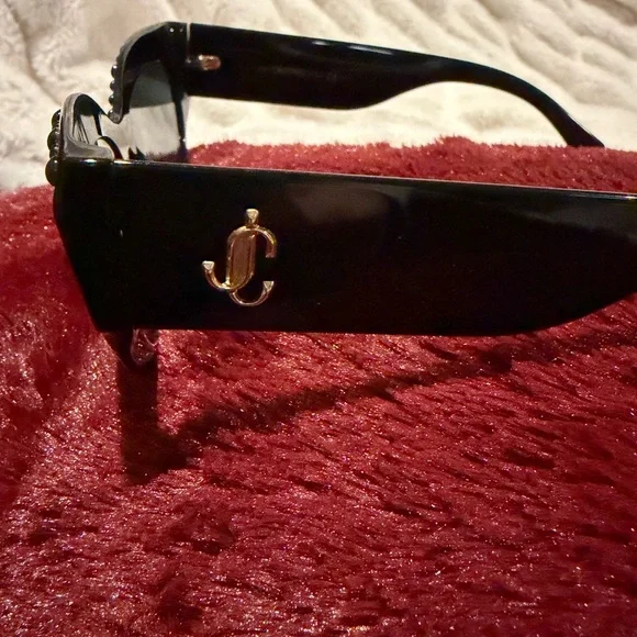 Jimmy Choo Black Sunglasses with White Snakeskin Case.  New in case. Jimmy Choo Sunglasses with Snakeskin Case - nhima.co.zm main image 3